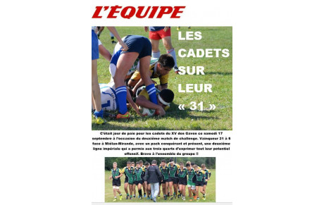 Les cadets sur leur "31"